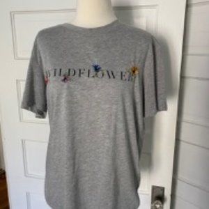 EUC NEON ROSE | Wildflower Embroidered T-Shirt